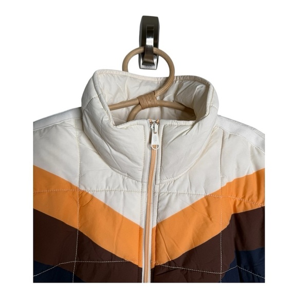 FP Movement x Hatch Printed Puffer Jacket in Ivory Chevron Combo NEW LAST ONE - Picture 13 of 15